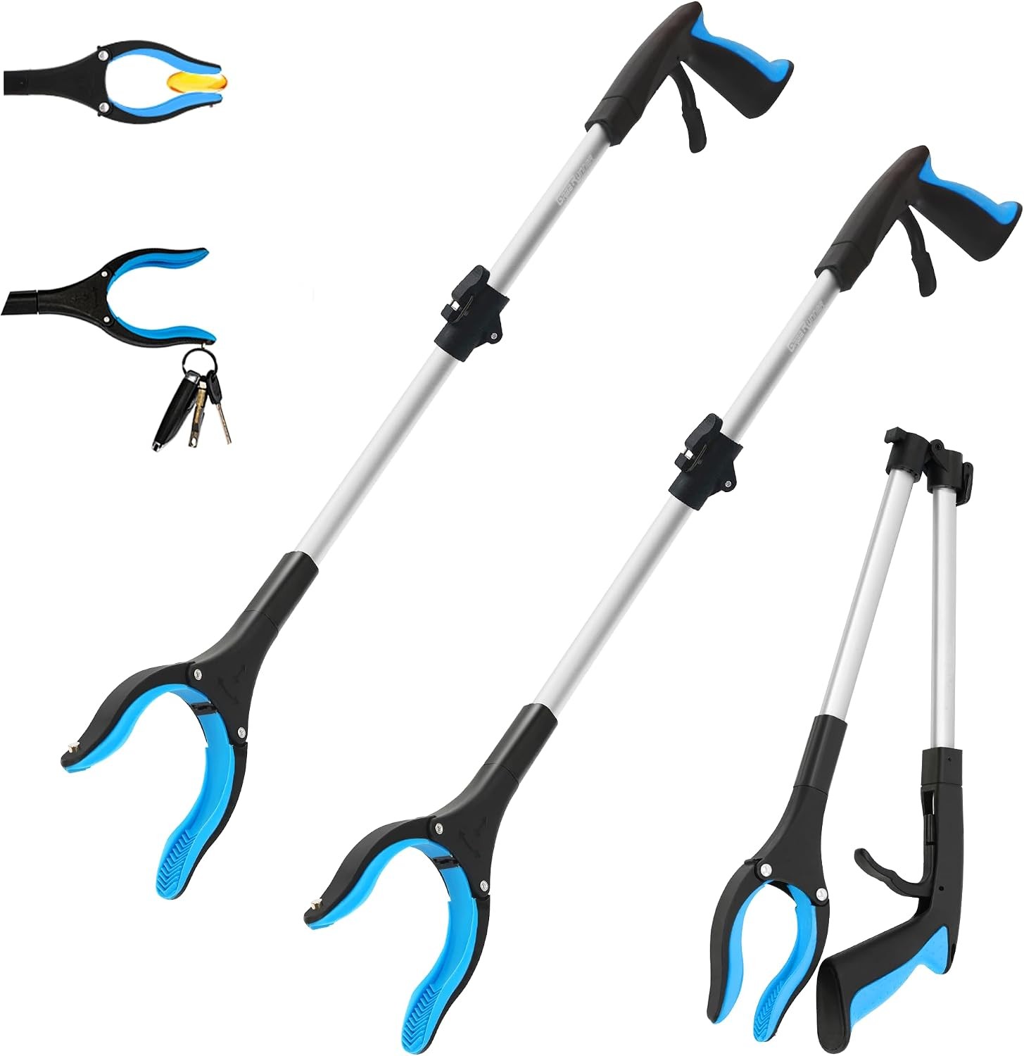 2 Pack 32 inch Reacher Grabber Tool with Strong Magnetic and Swivel Head (New