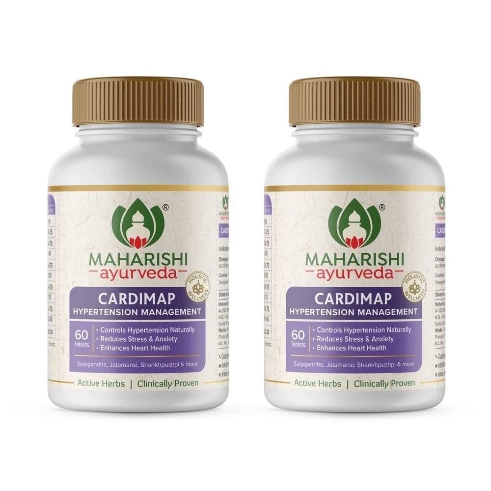 2 x Maharishi Ayurveda Cardimap Tablets Hypertension Management BP Control