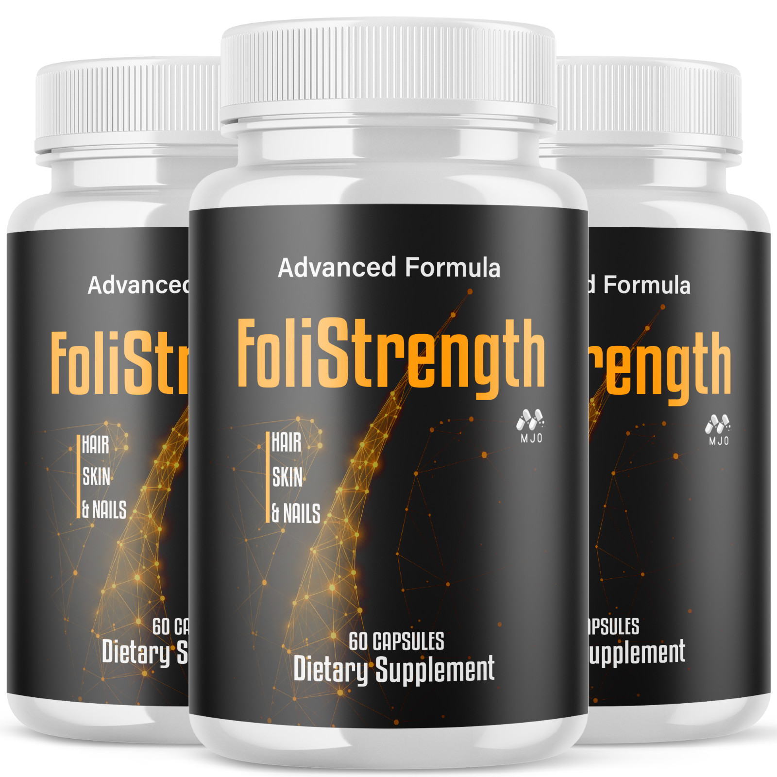 (3 Pack) FoliStrength Advanced Hair Growth Formula Foli Strength 180 Capsules