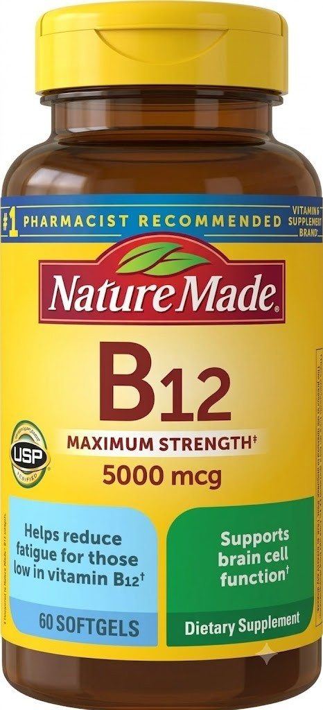 Nature Made Maximum Strength Vitamin B12 5000 Mcg, Energy Metabolism Support