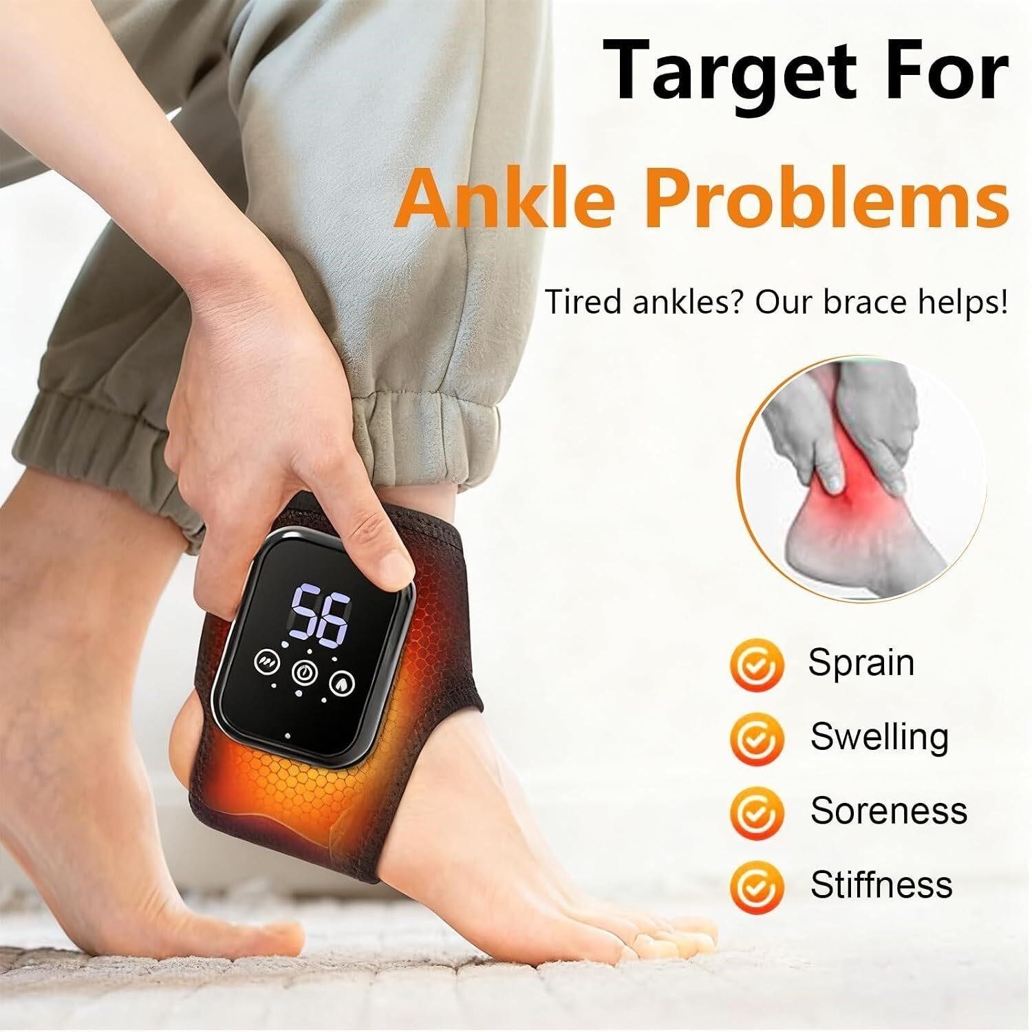 Foot Renew Triple Method Massager Heat Vibration for Heel Arch Ankle Neuropathy