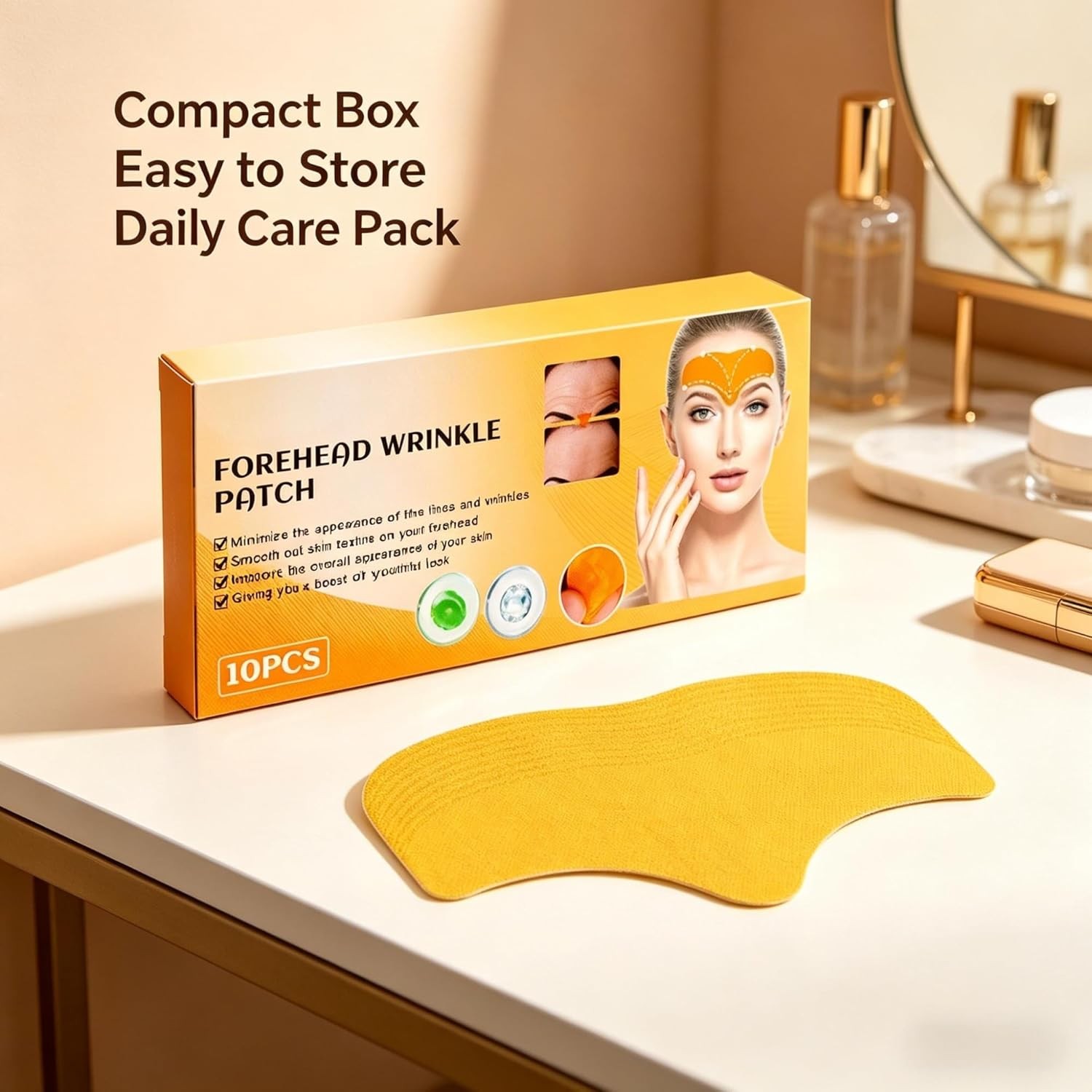 Forehead Beauty Patch, Soft Fabric Patches for Daily Skin Care, 10 Count