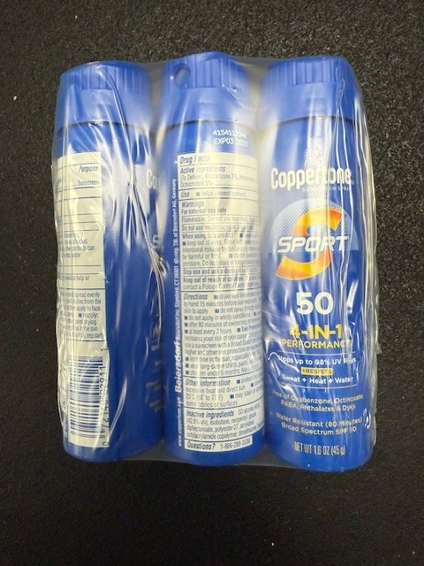 Pack of 6 Coppertone Sport Sunscreen Spray – 1.6 Oz (51222489)