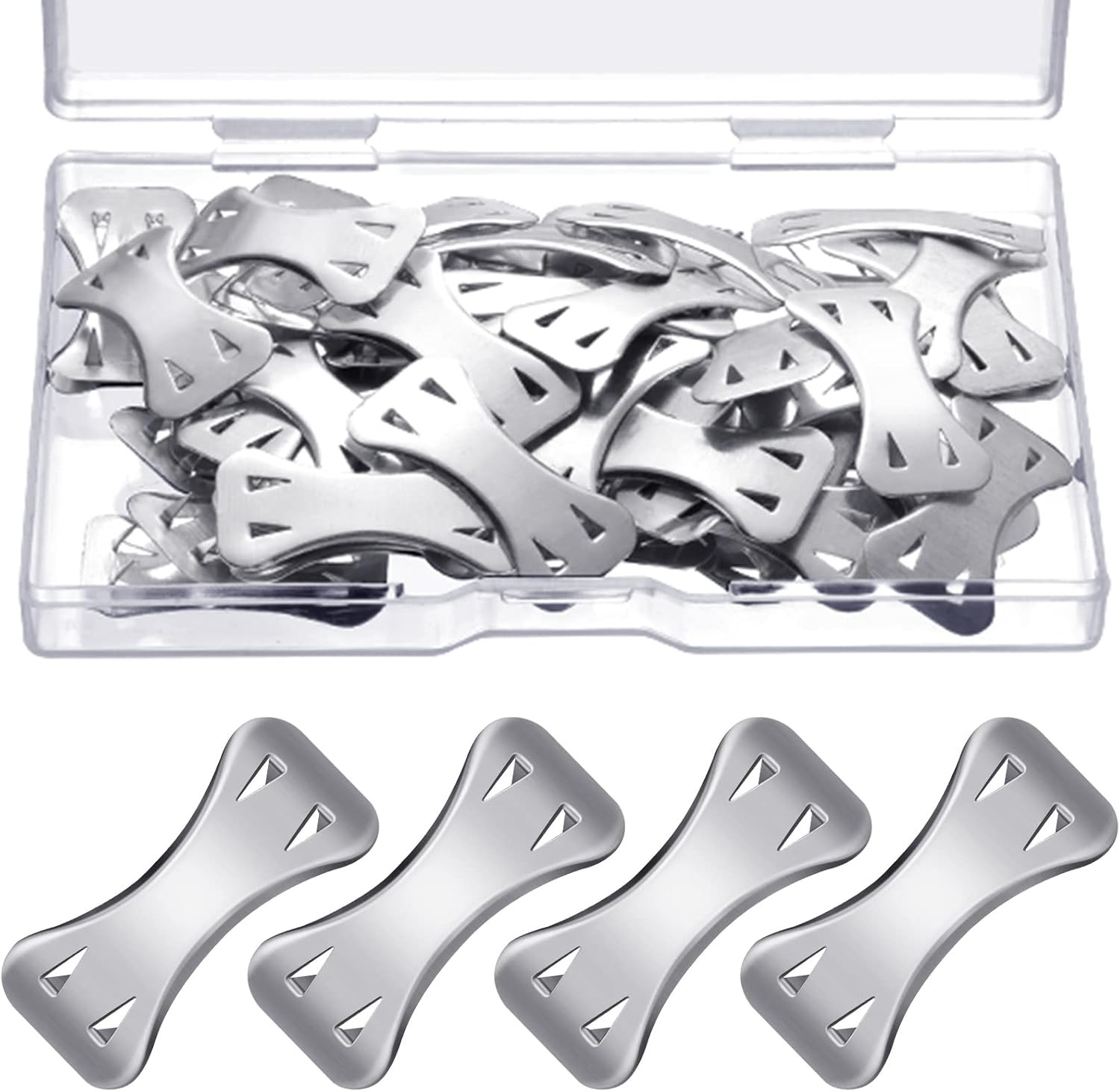 50 Pieces Elastic Bandage Clips Only Bandages Wrap Clips Metal Aluminum Swathe F