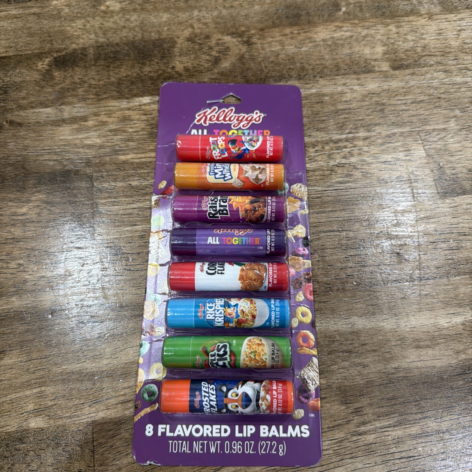 8-Pack KELLOGGS Breakfast Pack Lip Balms Assorted Favorite Cereal Flavors