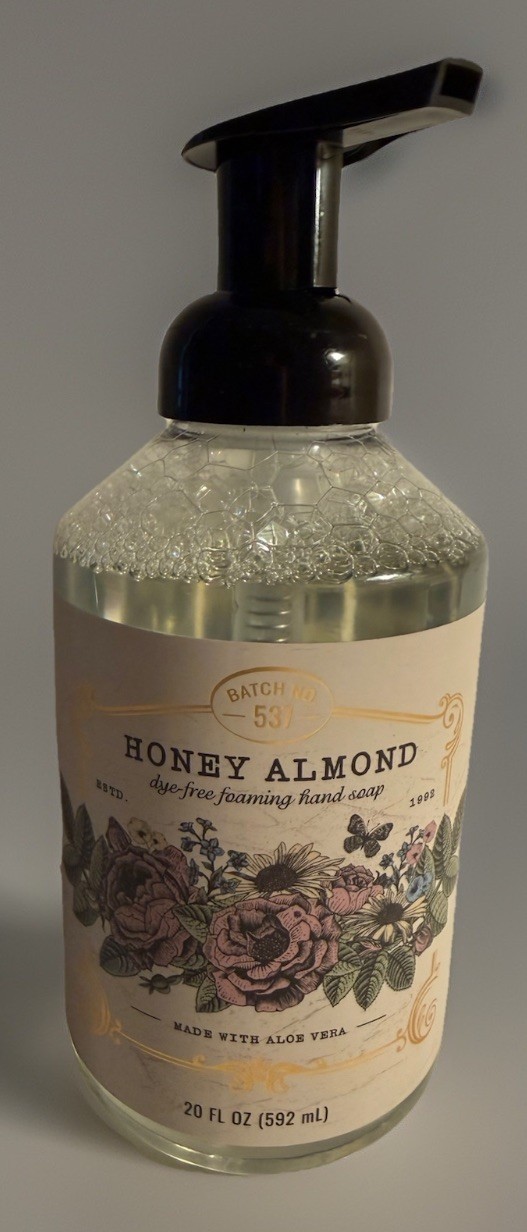 Honey Almond Dye-Free Liquid Foaming Hand Wash Soap With Aloe Vera 20 oz New