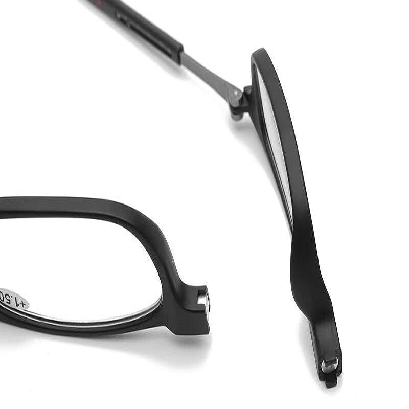 Hanging Folding Magnetic Reading Eyeglasses Glasses Front Click Connect Neck USA