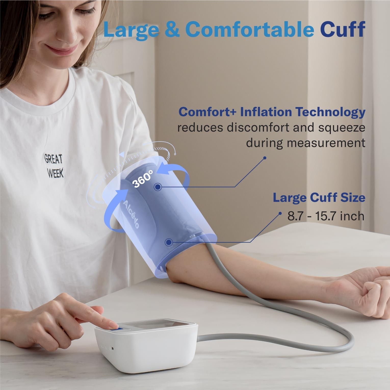 Automatic Digital Blood Pressure Monitor, Large Cuff, LCD Screen, Talking Functi