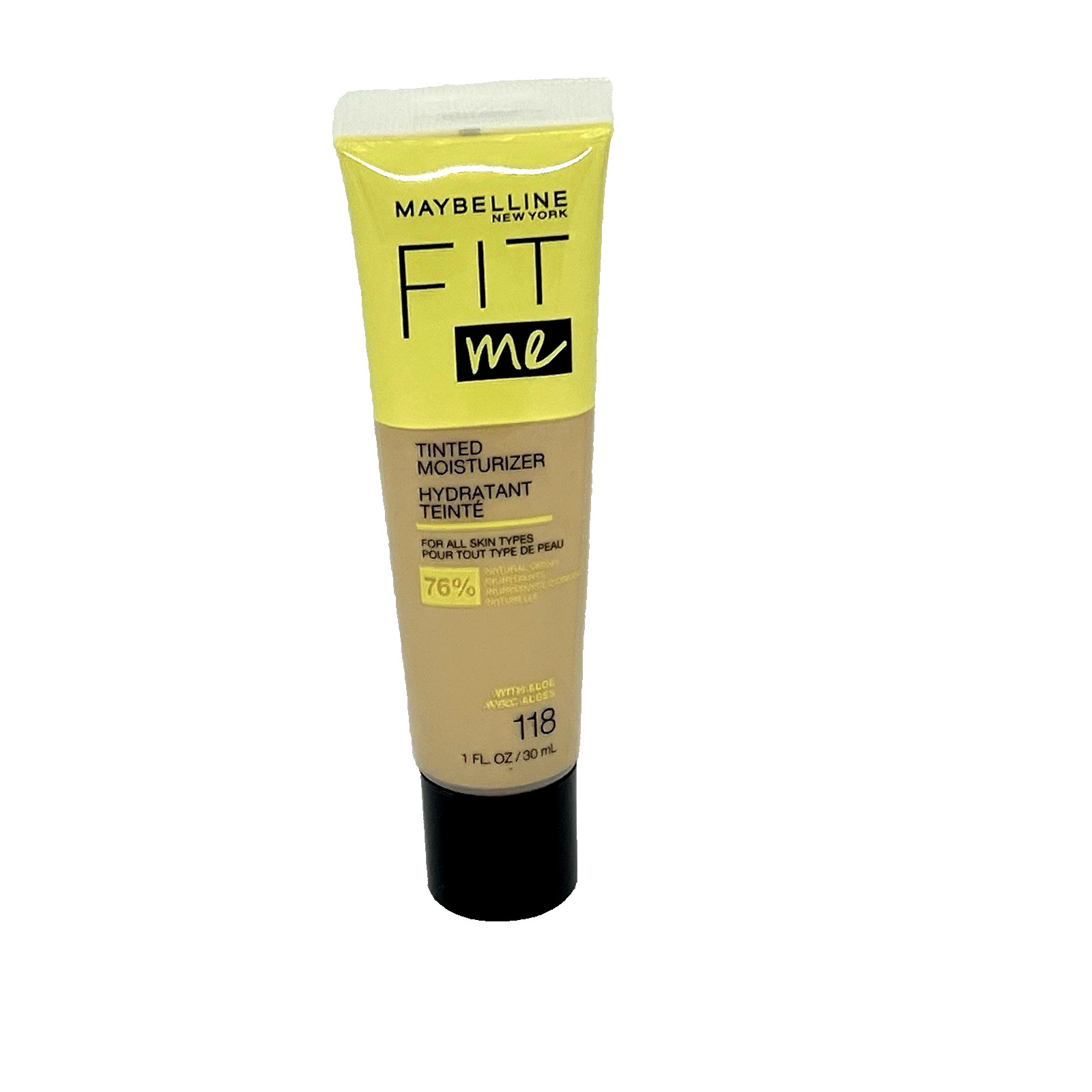 Maybelline Fit Me Tinted Moisturizer with Aloe #118 12Hr Hydration 1fl. oz New