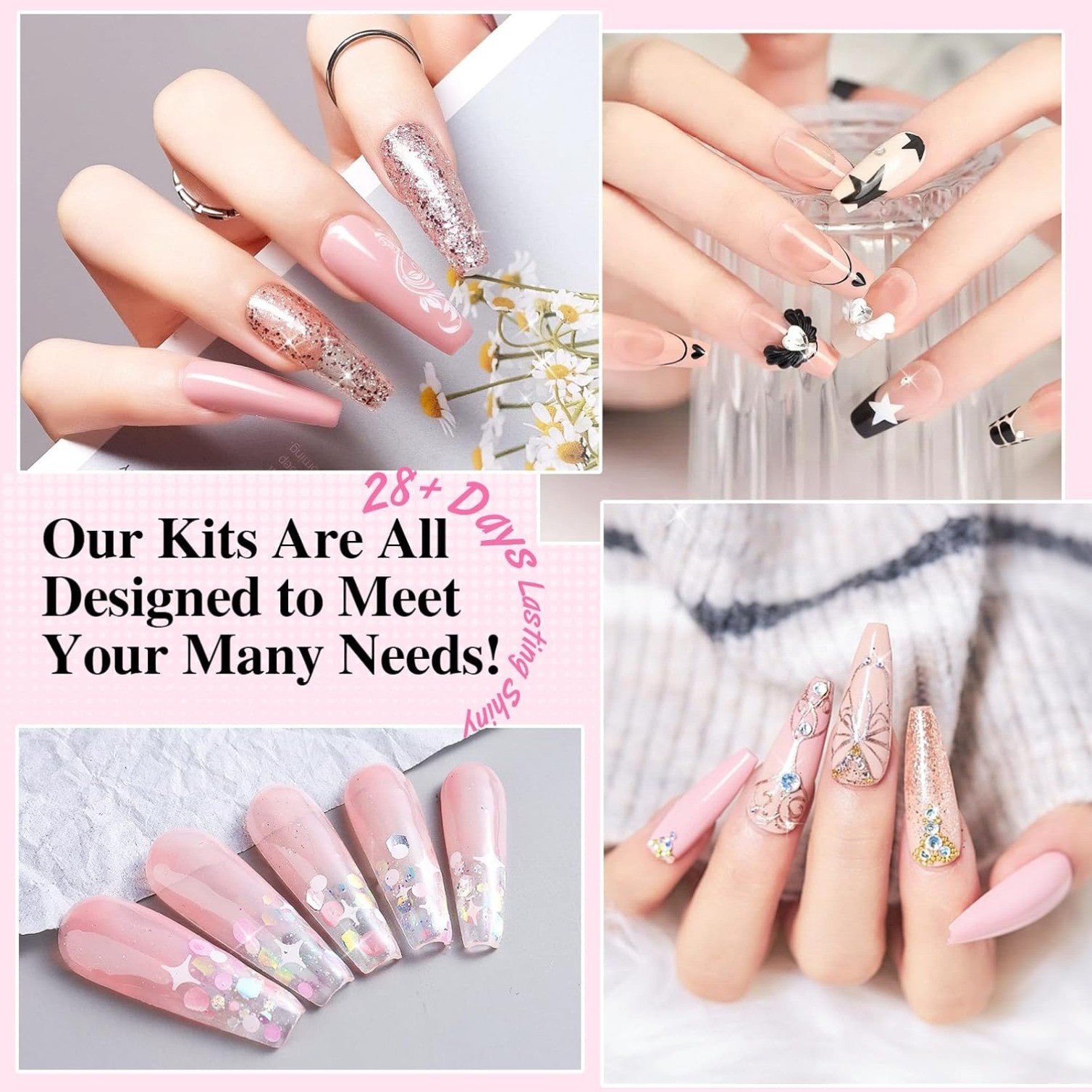 78-IN-1 Acrylic Nail Kit for Beginners, 51 Colors Acrylic Powder Nail Kit