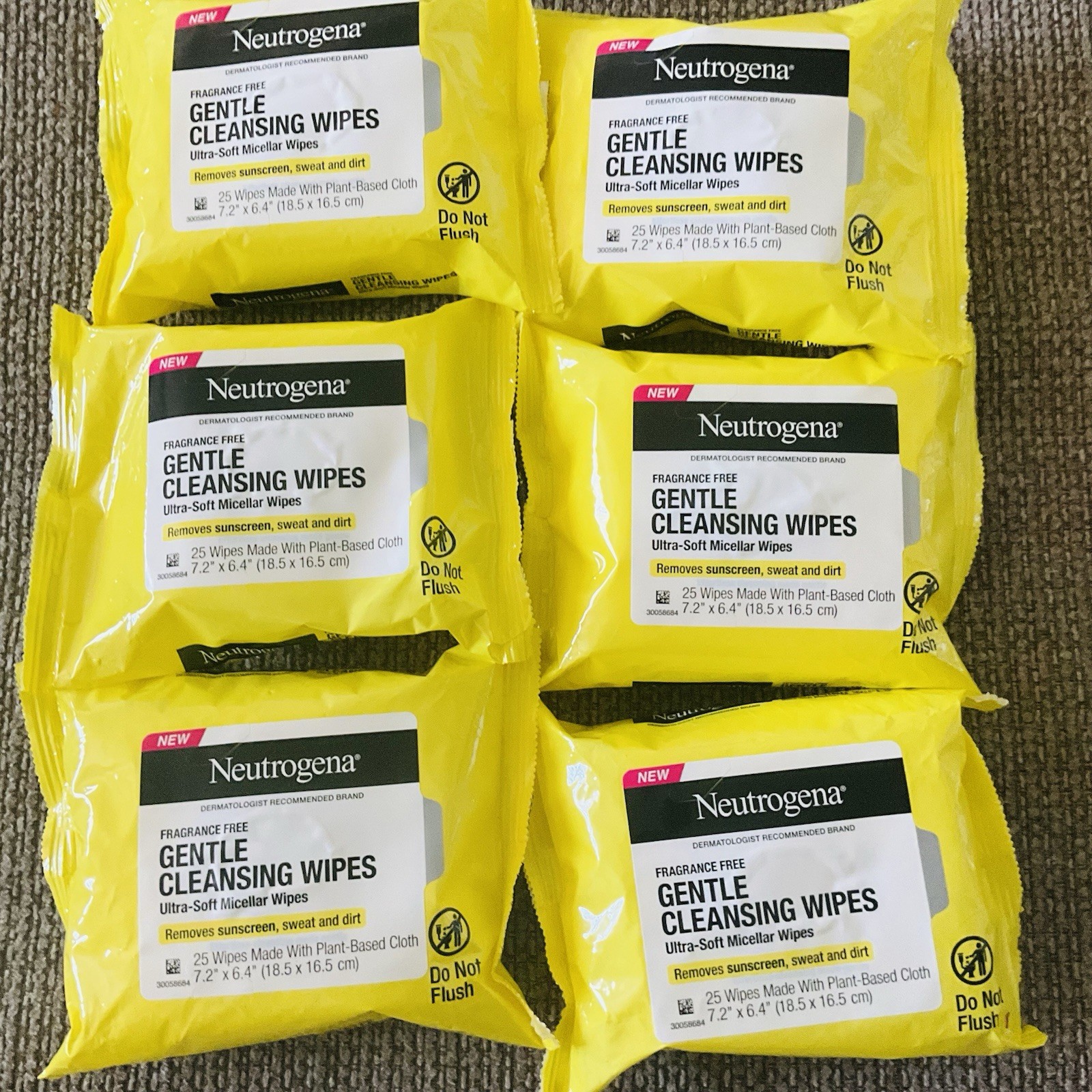 6 Count Neutrogena Ultra-Soft Fragrance-Free Micellar Cleansing Wipes 25 Count