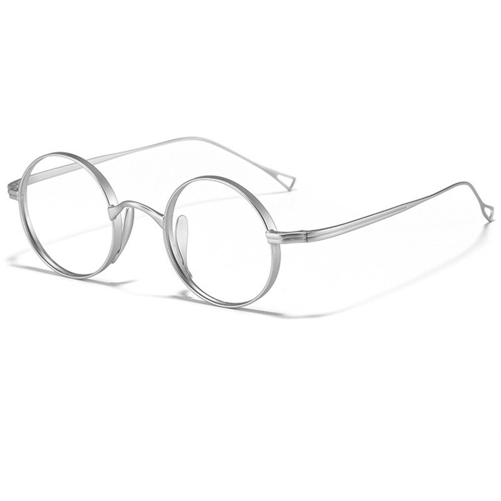 45mm Round Vintage Titanium Eyeglasses Frames Mens Womens Classic Spectacles