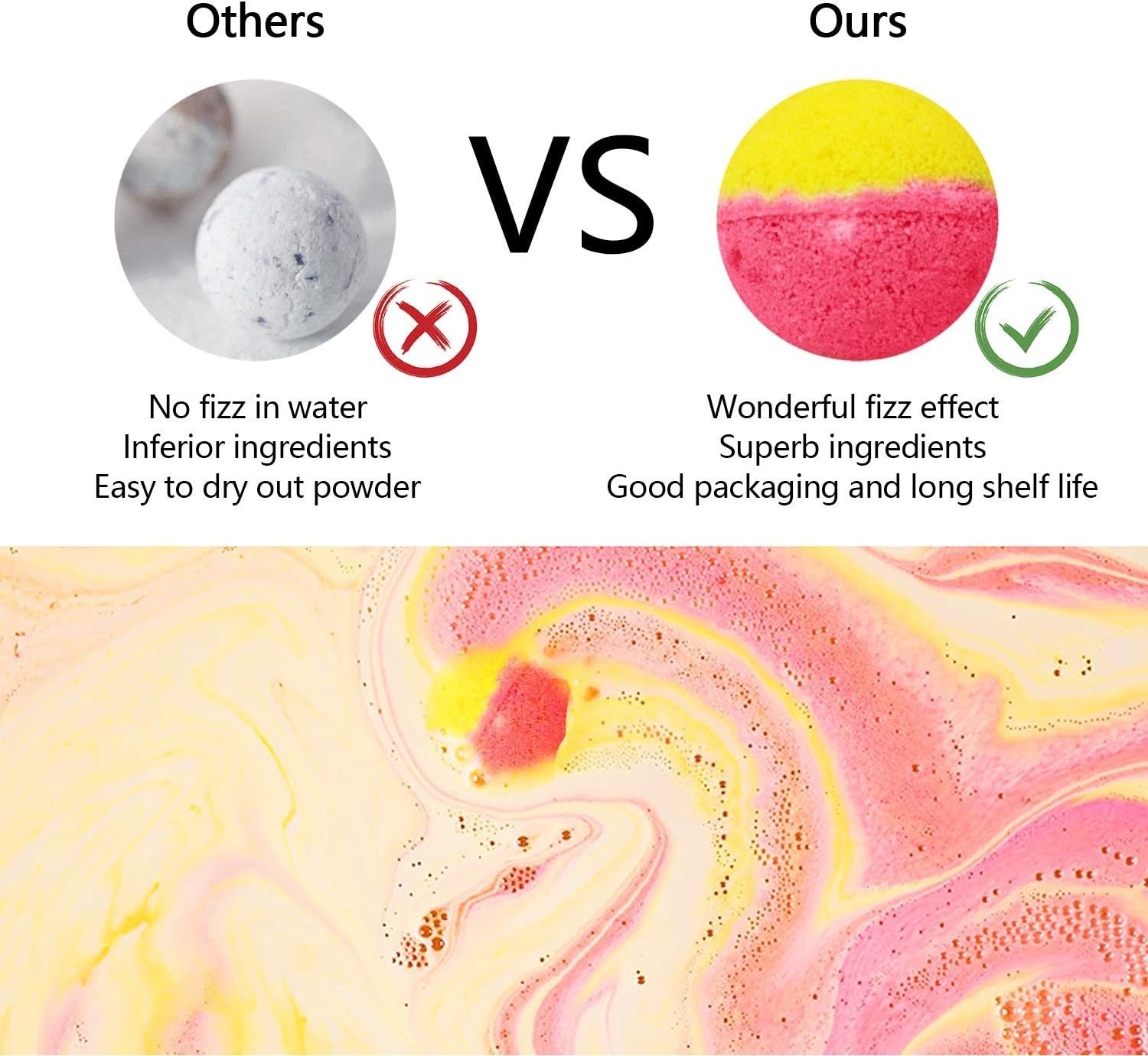 Bath Bombs Gift Set 50 Handmade Bulk Bath Bombs Kids Women Men Wonderful Fizz