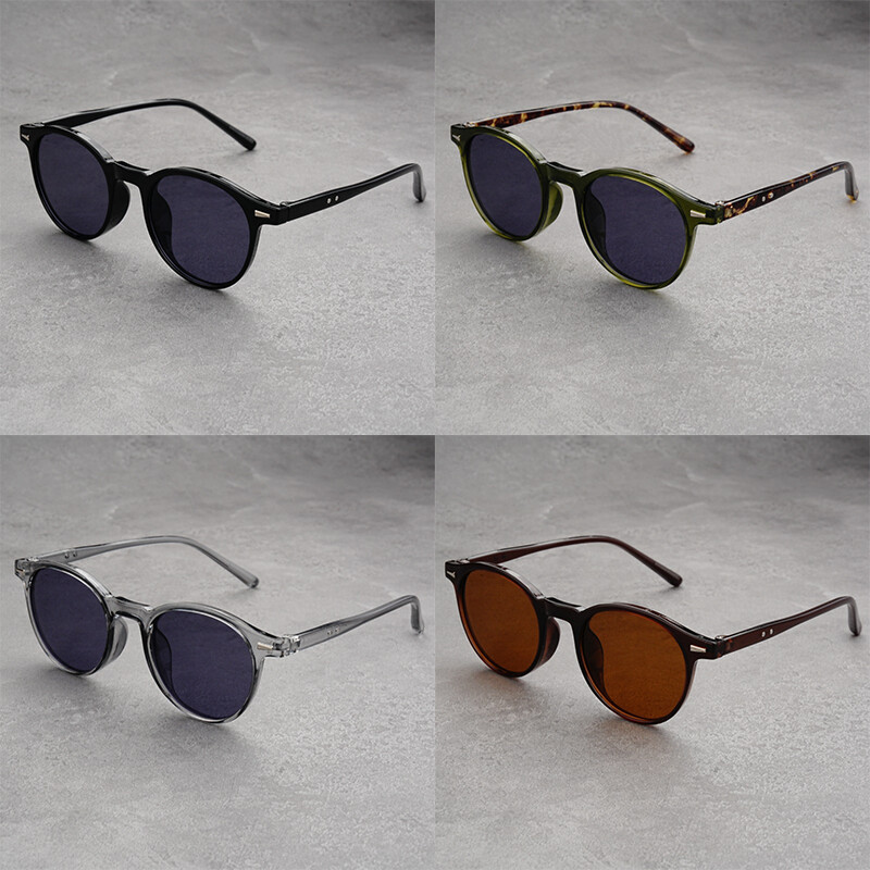 Round Tinted Reading Glasses Unisex Fashion Full Frame Presbyopic Sunglasses