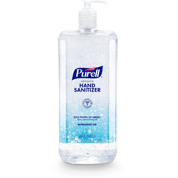 PURELL Advanced Hand Sanitizer Refreshing Gel 1.5 L Pump Bottle Clean Scent