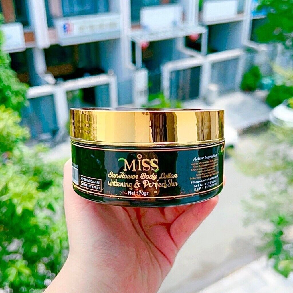 Miss Thai (EXP 04/2028) Thailand Body Cream Whitening, Makeup, Sunscreen 170g-