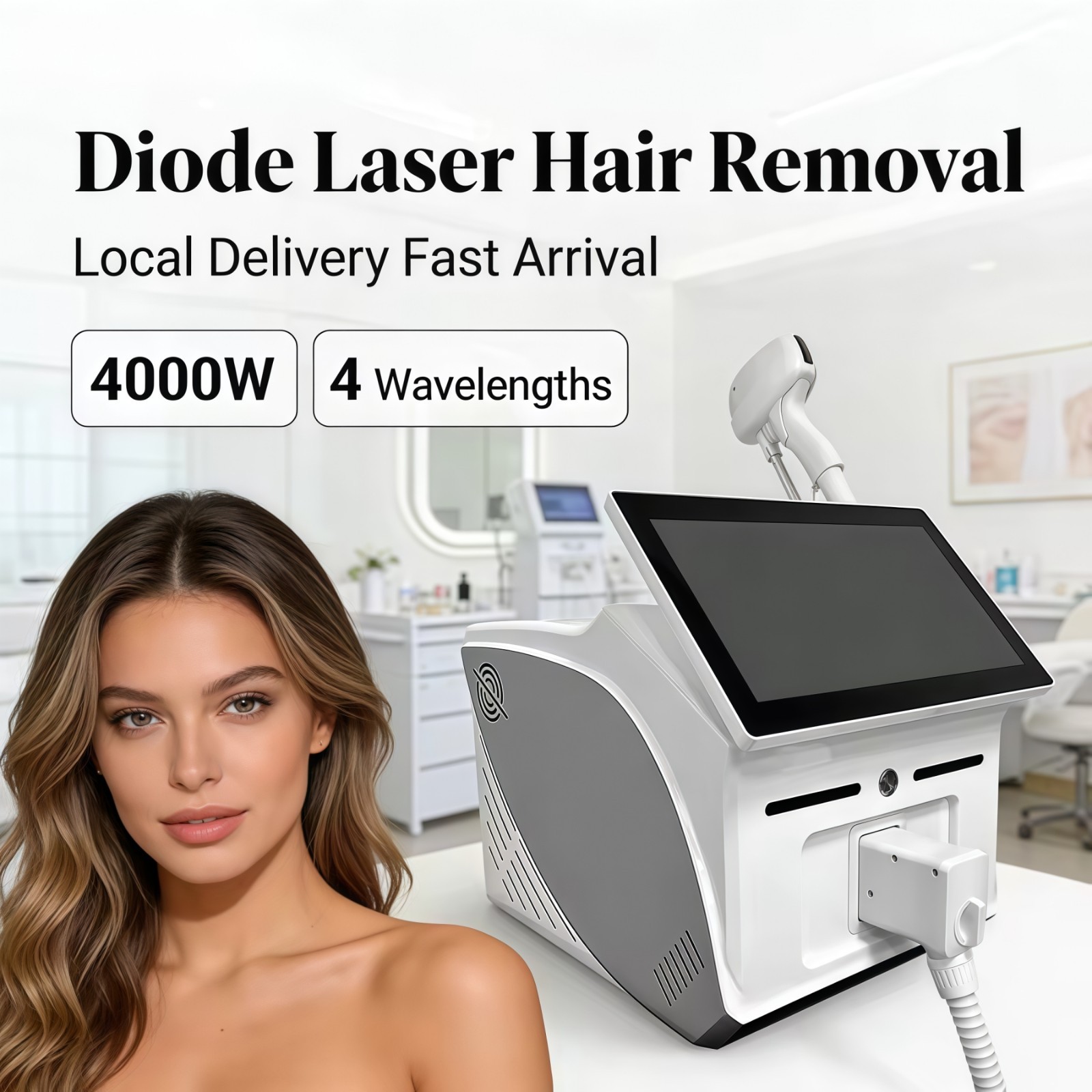 Professional 4-wavelength diode laser hair removal device CE certification