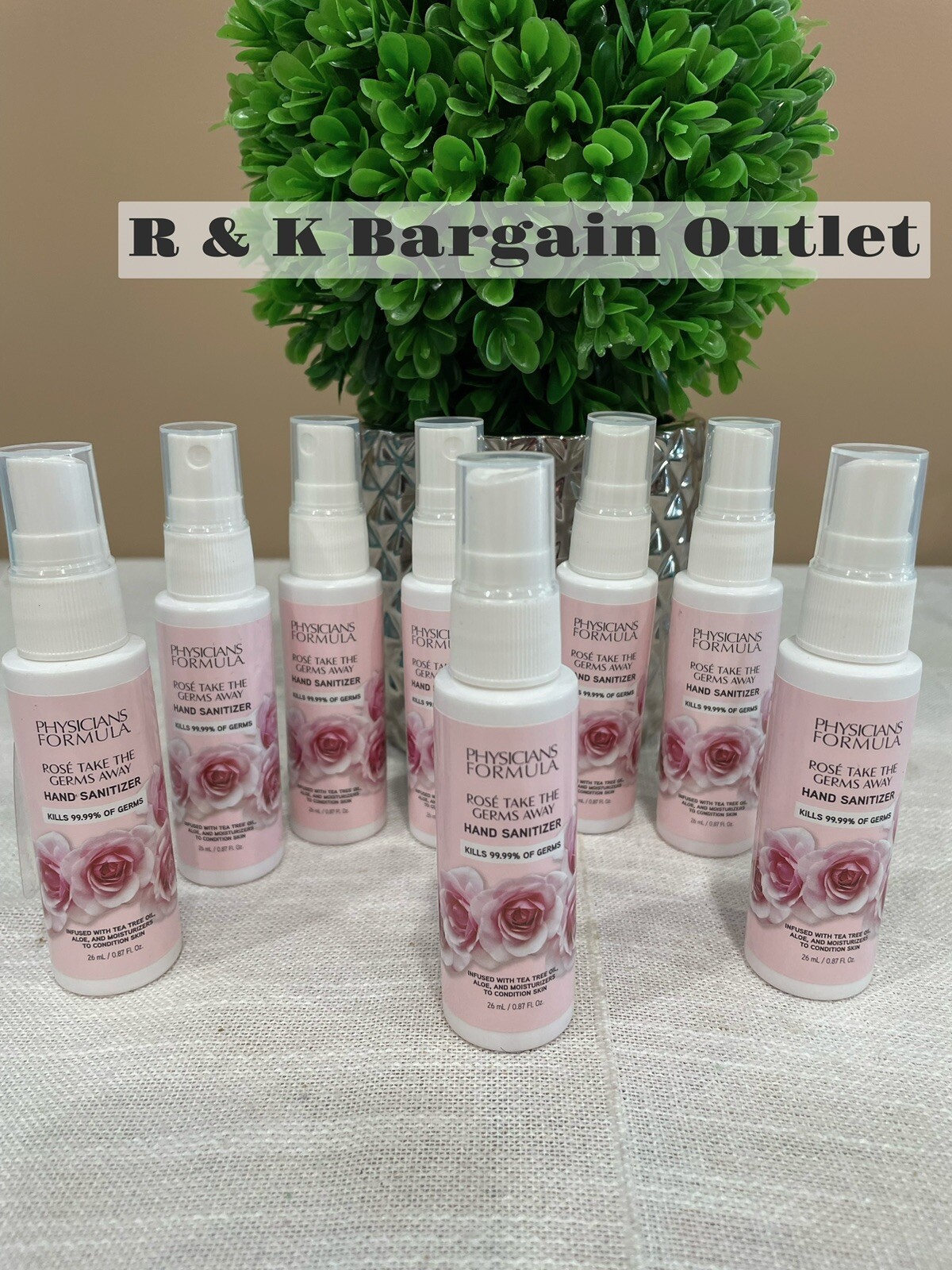 Lot Of 8 Pcs Physicians Formula Anti-Bacterial Spray Rose hand sanitizer READ!!