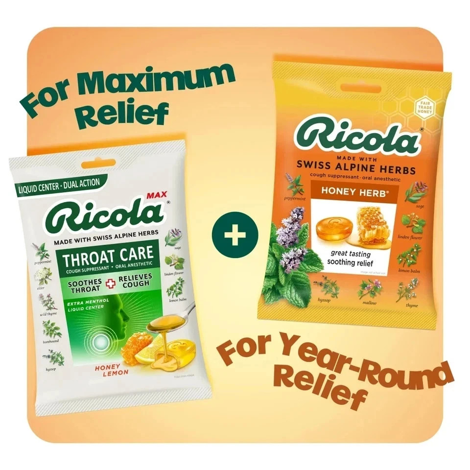 Ricola Honey Herb cough Drops 45 ct Value pack
