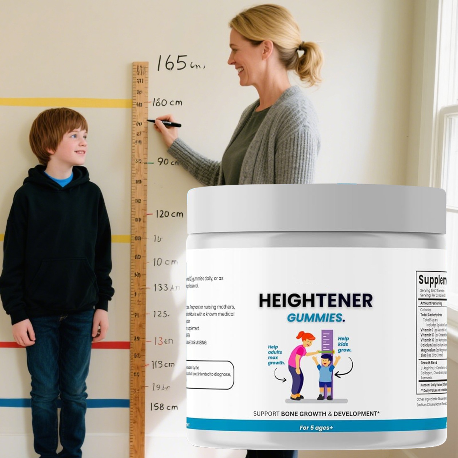 Heightener Gummies – Natural Height Growth Supplement for Kids, Teens and Adult