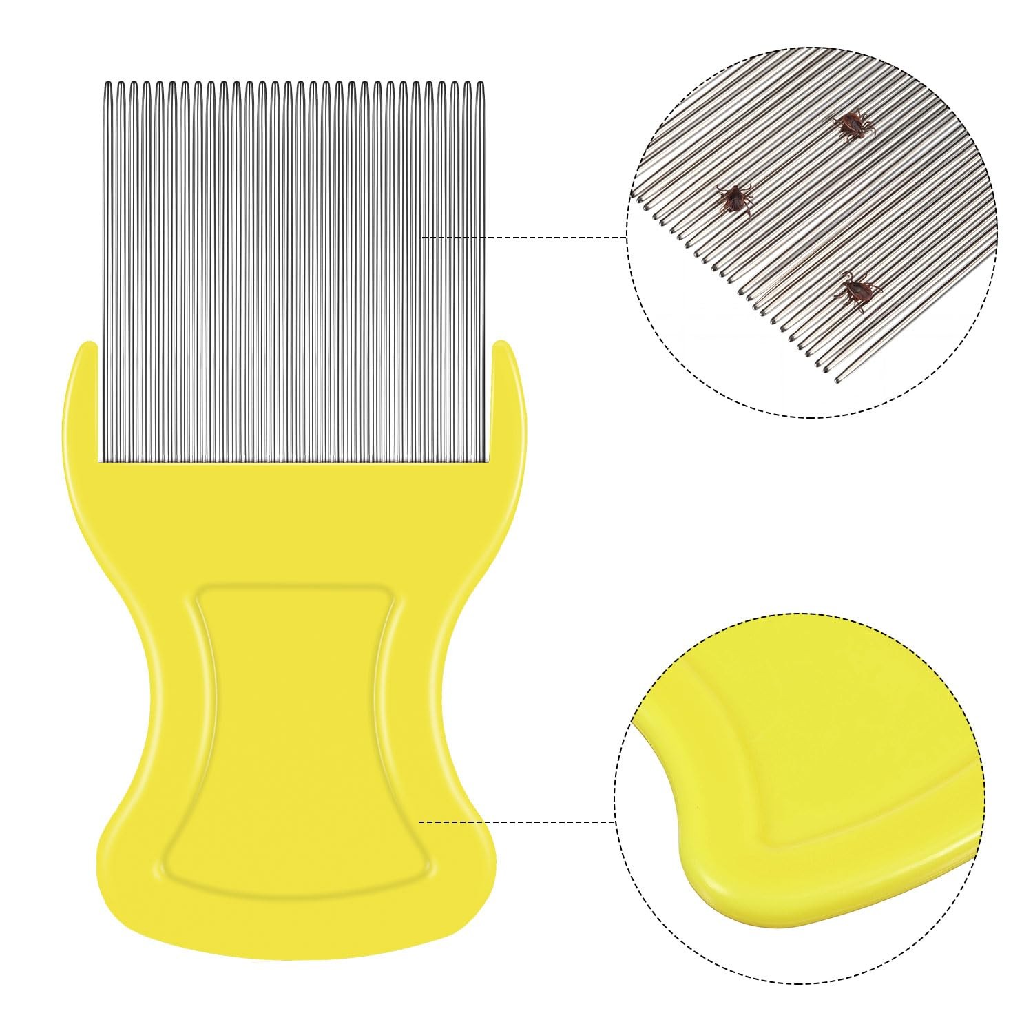 Maitys 8 Pieces Flea Lice Combs 3.5 x 2 Inch, 3.54 x 1.57 Classic