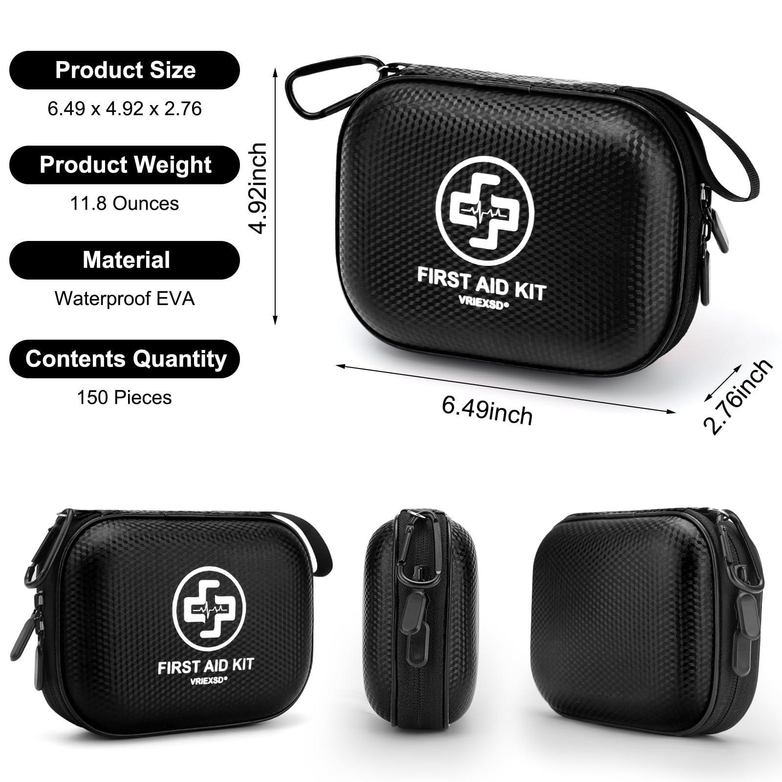 Mini First Aid Kit – 150 Piece Waterproof Medical Kit for Home & Travel