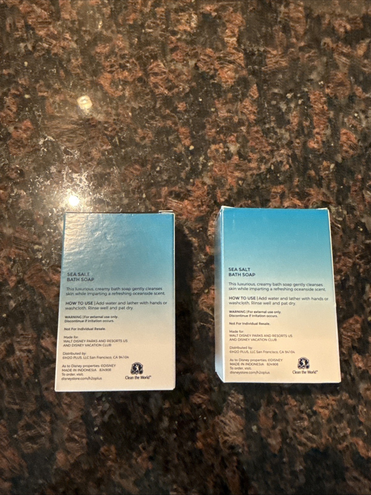 H2O+ Sea Salt Bath Soap 2 oz Lot of 2 Disney Resorts New