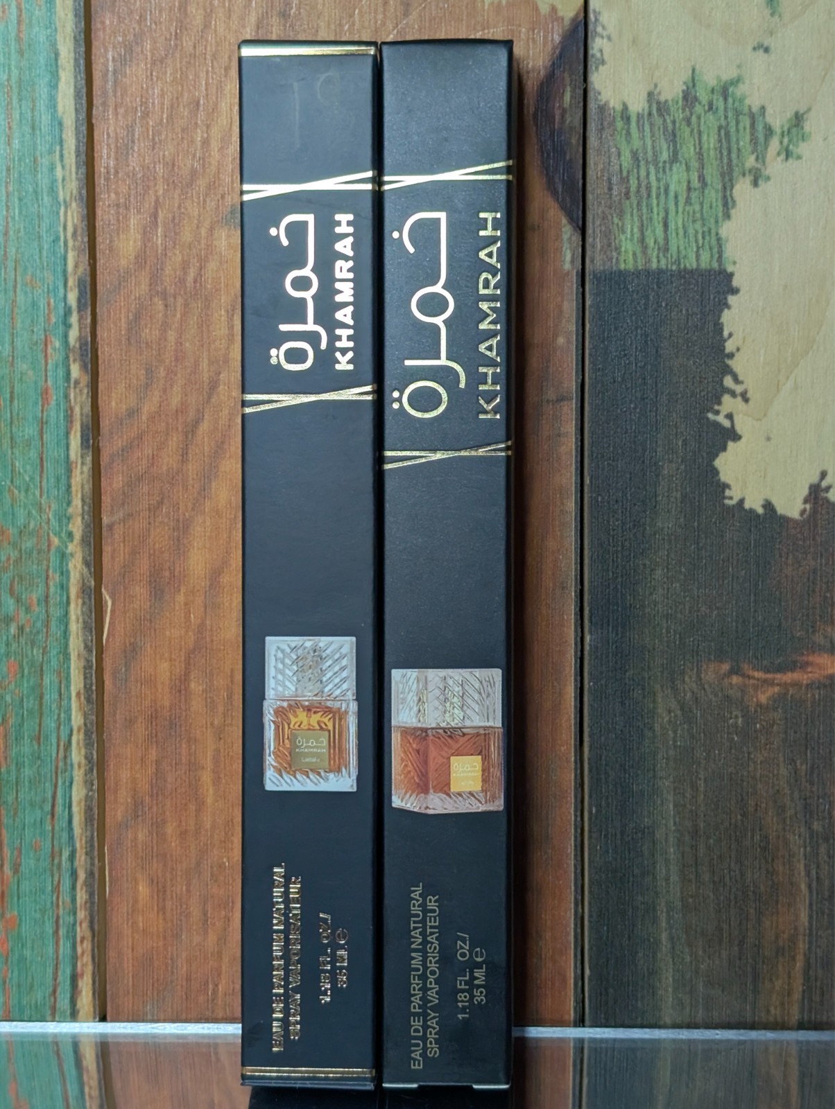 KHAMRAH ORIGINAL & QAHWA by LATTAFA 35ml TRAVEL FRAGRANCE LOT OF 2