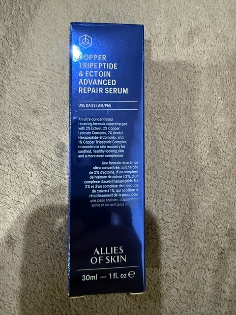 Allies of Skin Copper Tripeptide Ectoin Adv Repair Serum 1 fl. oz NEW WITH BOX