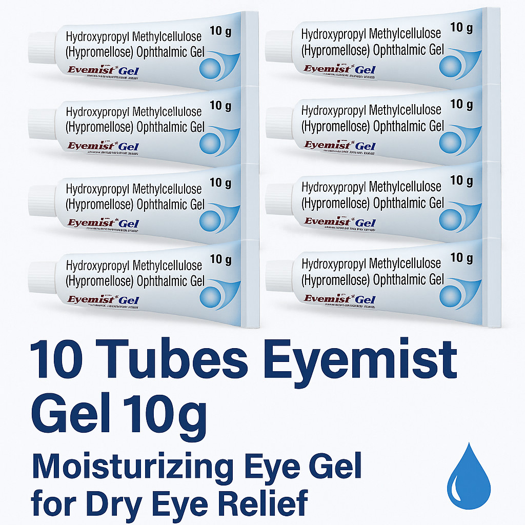 Eyemist Gel 10g x 10– Dry Eye Relief Lubricating Eye Gel Long-Lasting Hydration