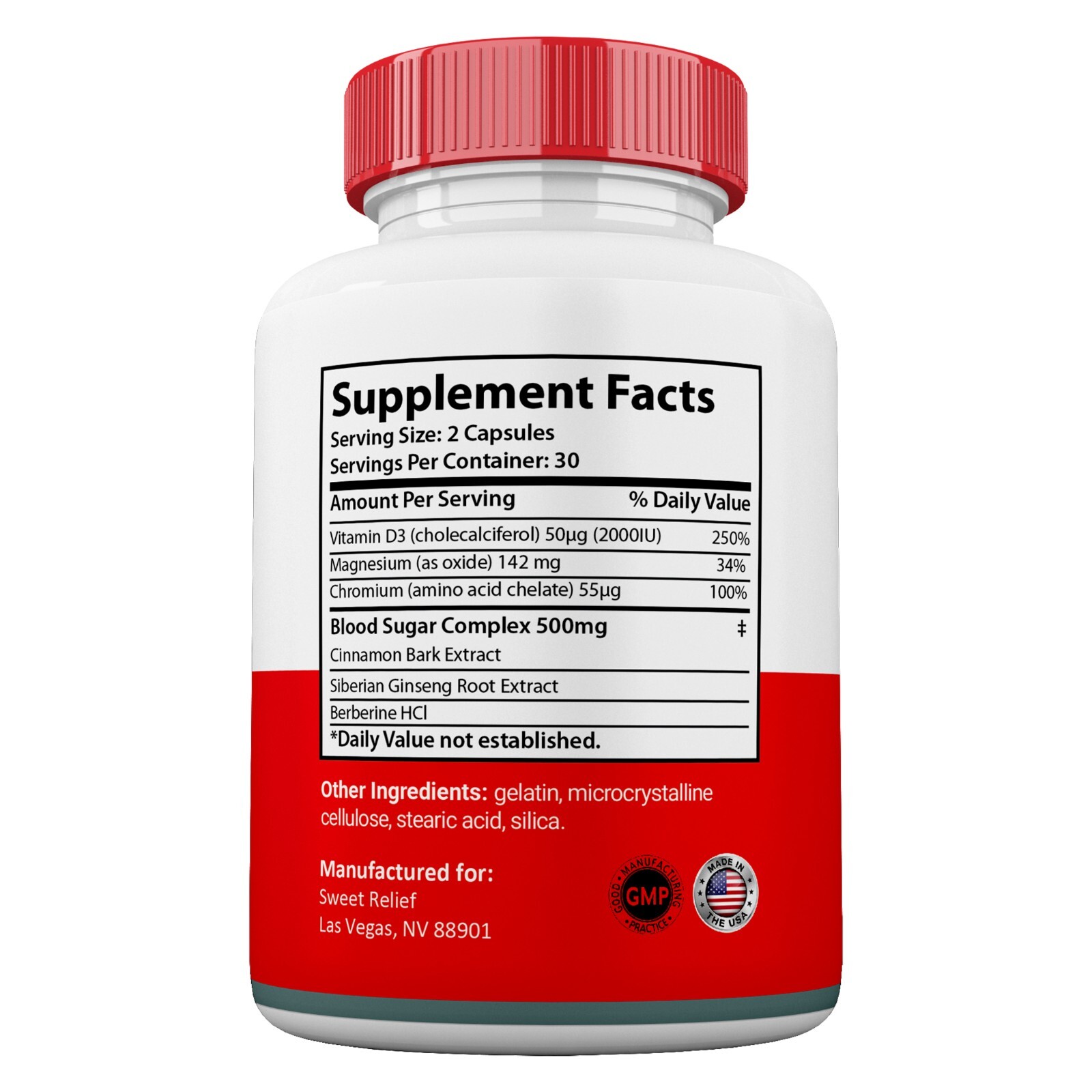 Sweet Relief Glycogen Control Capsules, Blood Vessel Supplement (2 Pack)