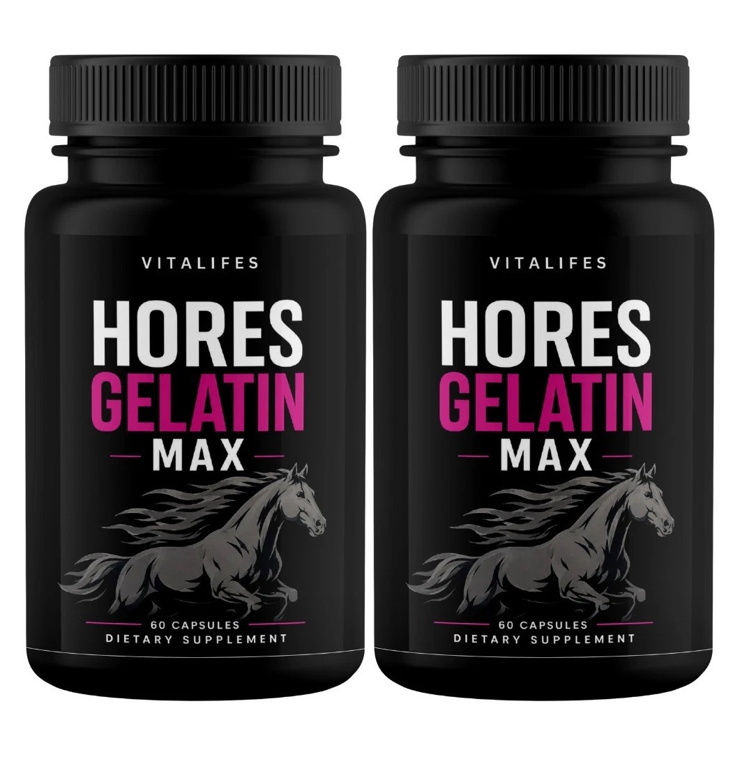 (2 Pack) Horse Gelatin Max Performance Capsules, Horse Gelatin Max Pills 60ct
