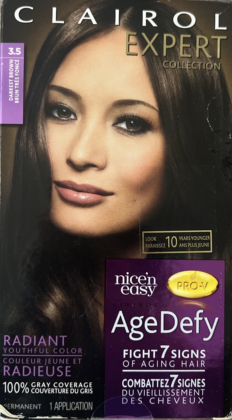 NEW (4) Clairol Age Defy Hair Color # 3.5 DARK BROWN Nice n Easy ASAP SHIP