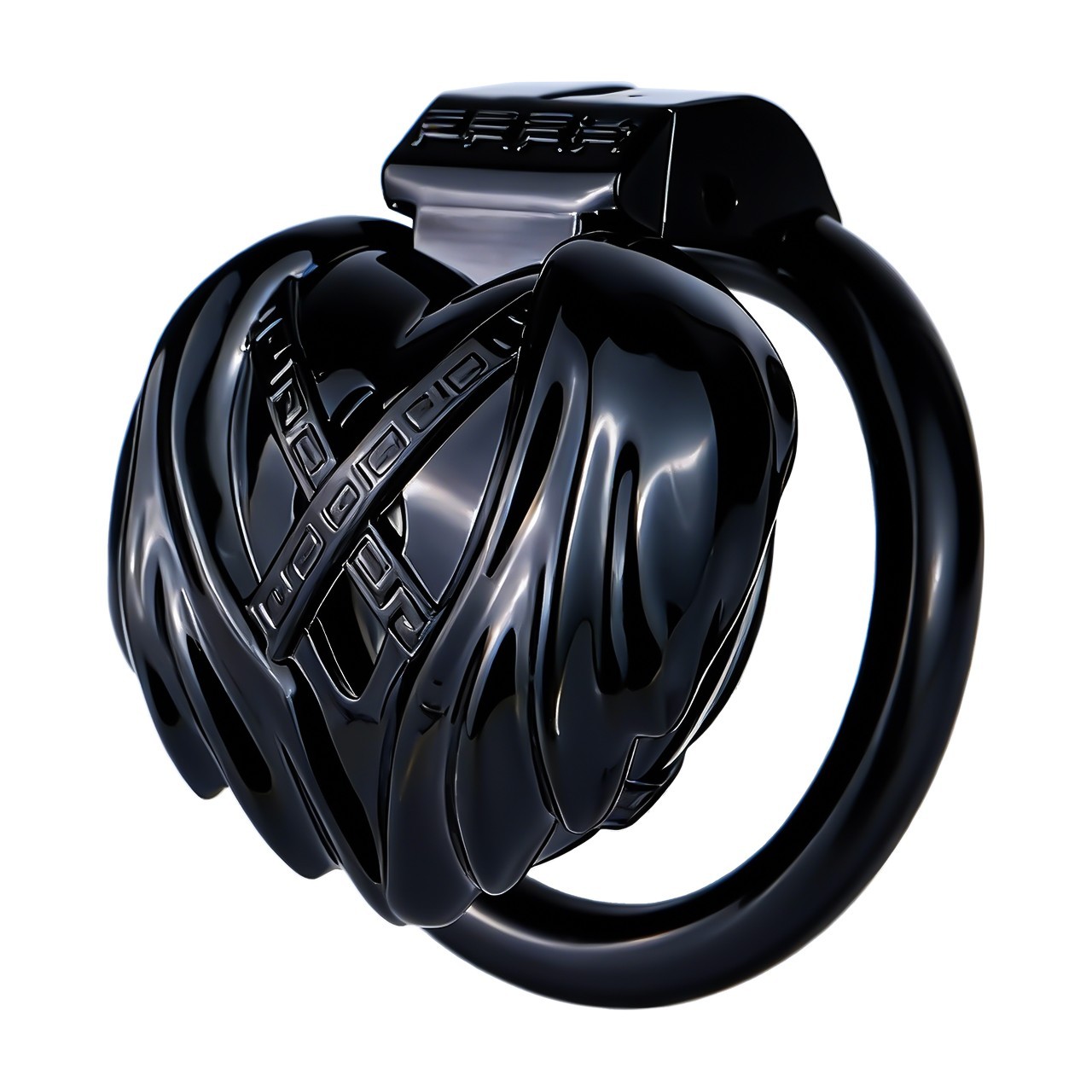 New Male Negative Chastity Cage ABS Resin Chastity Restraint Lock with 4 Rings