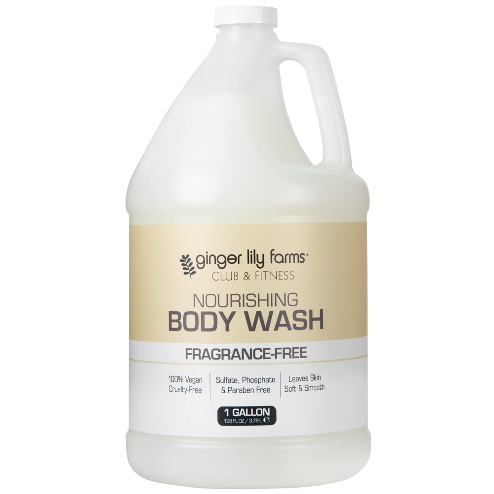 Ginger Lily Farms Club & Fitness Nourishing Body Wash, 100% Vegan & Cruelty-Free