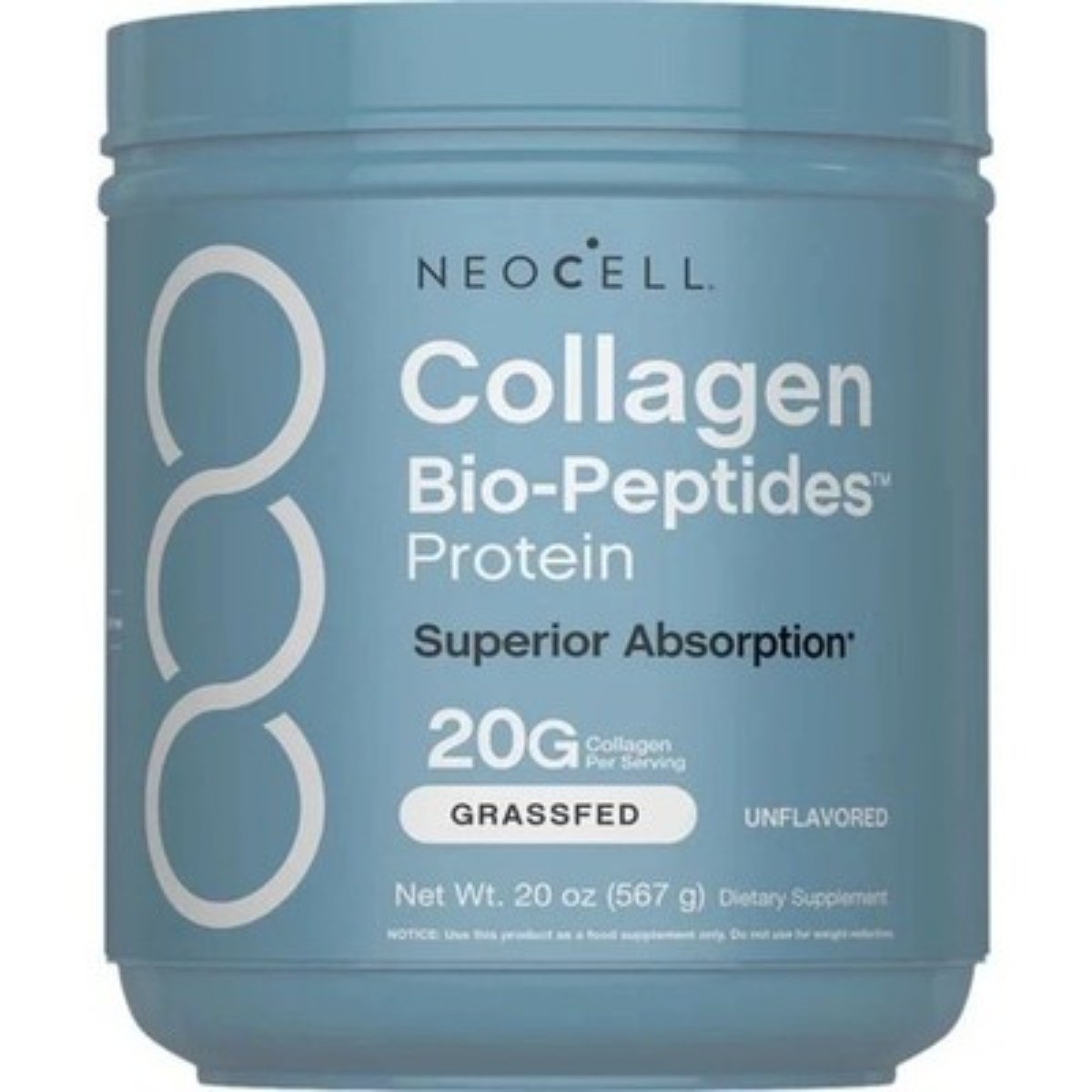 NeoCell Collagen Peptides 20oz – Grassfed for Skin Elasticity & Joint Support