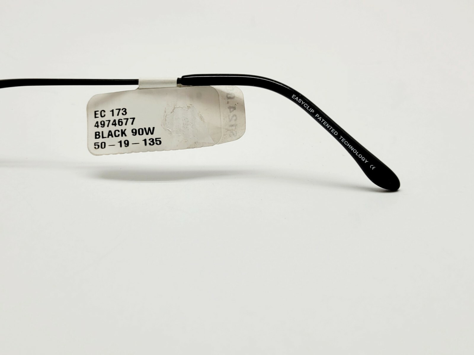 1 Unit New EasyClip EC173 Black 90W Eyeglasses Frames 50-19-135 #522