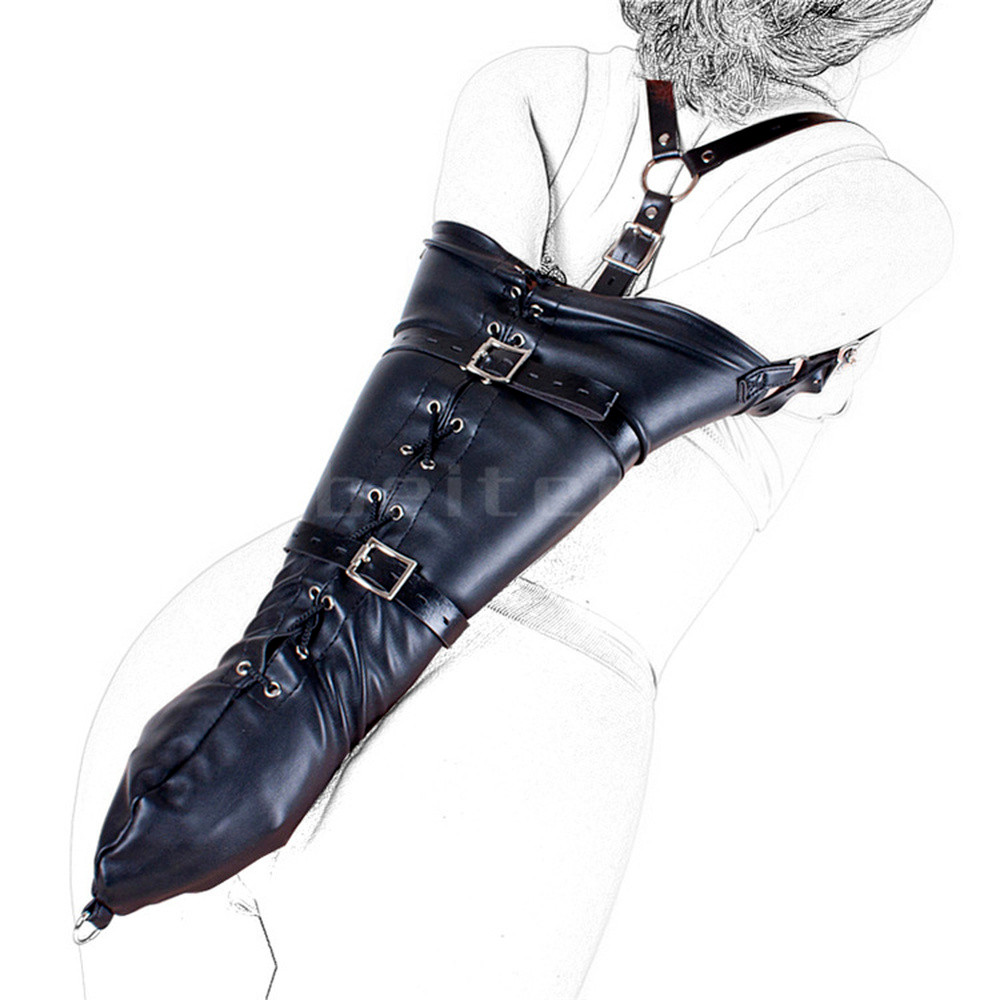Binding PU Leather Arm Binder Leg Feet Head Restraint Headgear Mask Couples NEW