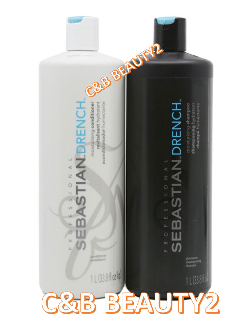 SEBASTIAN DRENCH MOISTURIZING SHAMPOO & CONDITIONER DUO 33.8 oz **FREE SHIPPING