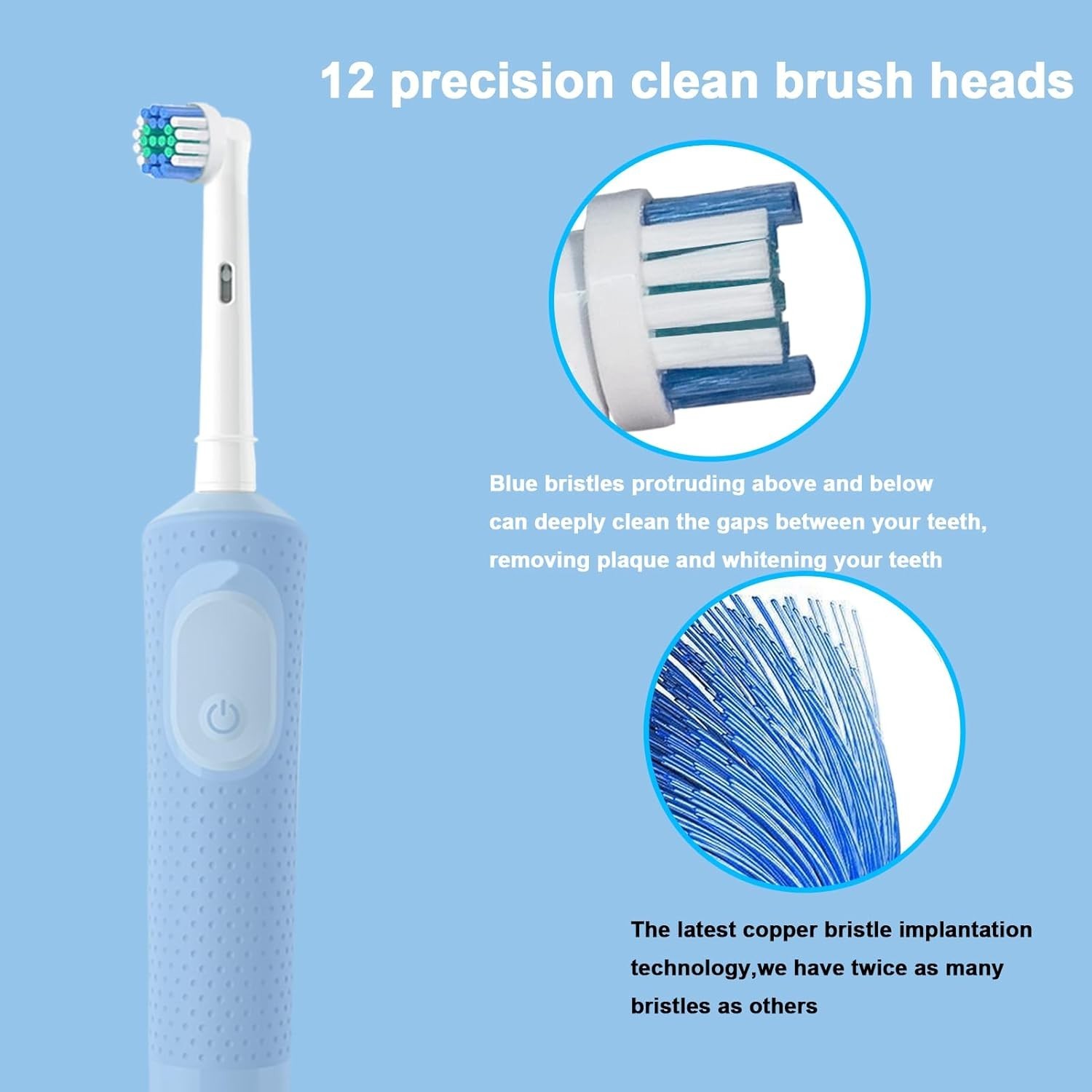 12 Pack Replacement Toothbrush Heads for Oral B Soft Bristles Black Refill