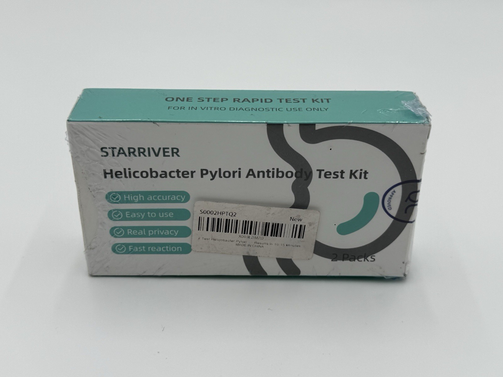 STARRIVER H Pylori Test Kit, Helicobacter Pylori Test Kits at Home – 2 Tests H.