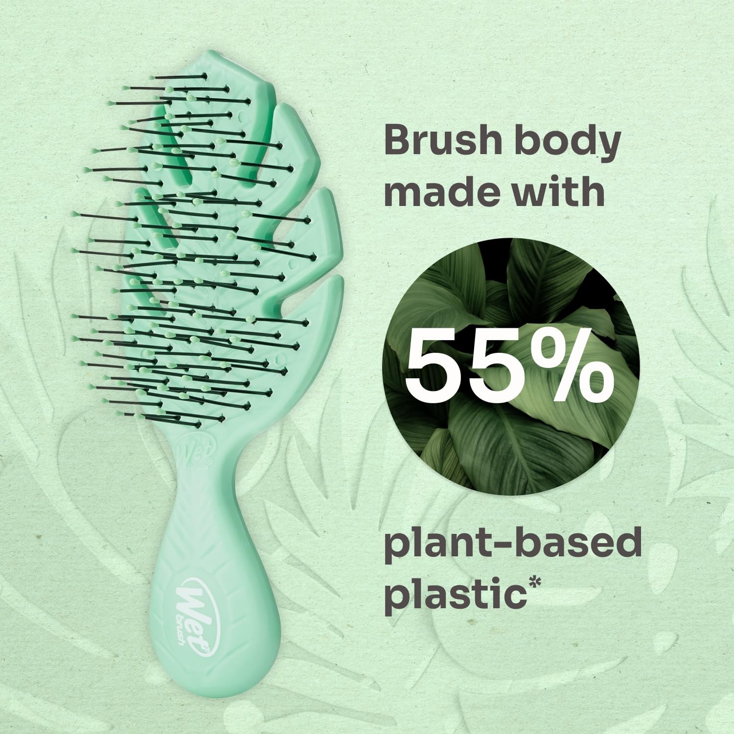 Wet Brush Go Green Mini Detangler Green – Detangling Travel Hair Brush –