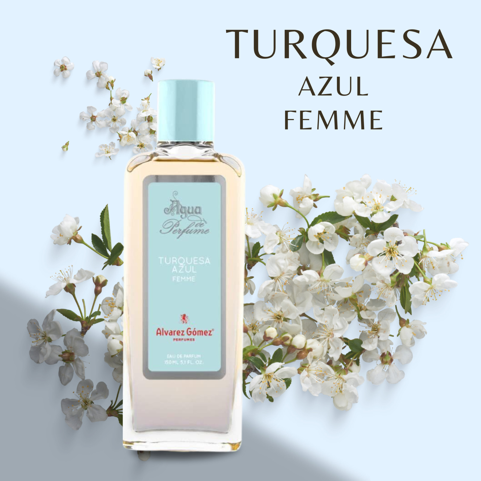 ALVAREZ GOMEZ Turquesa Azul, Femme Eau de Parfum – 5.1 fl oz (150 ml)
