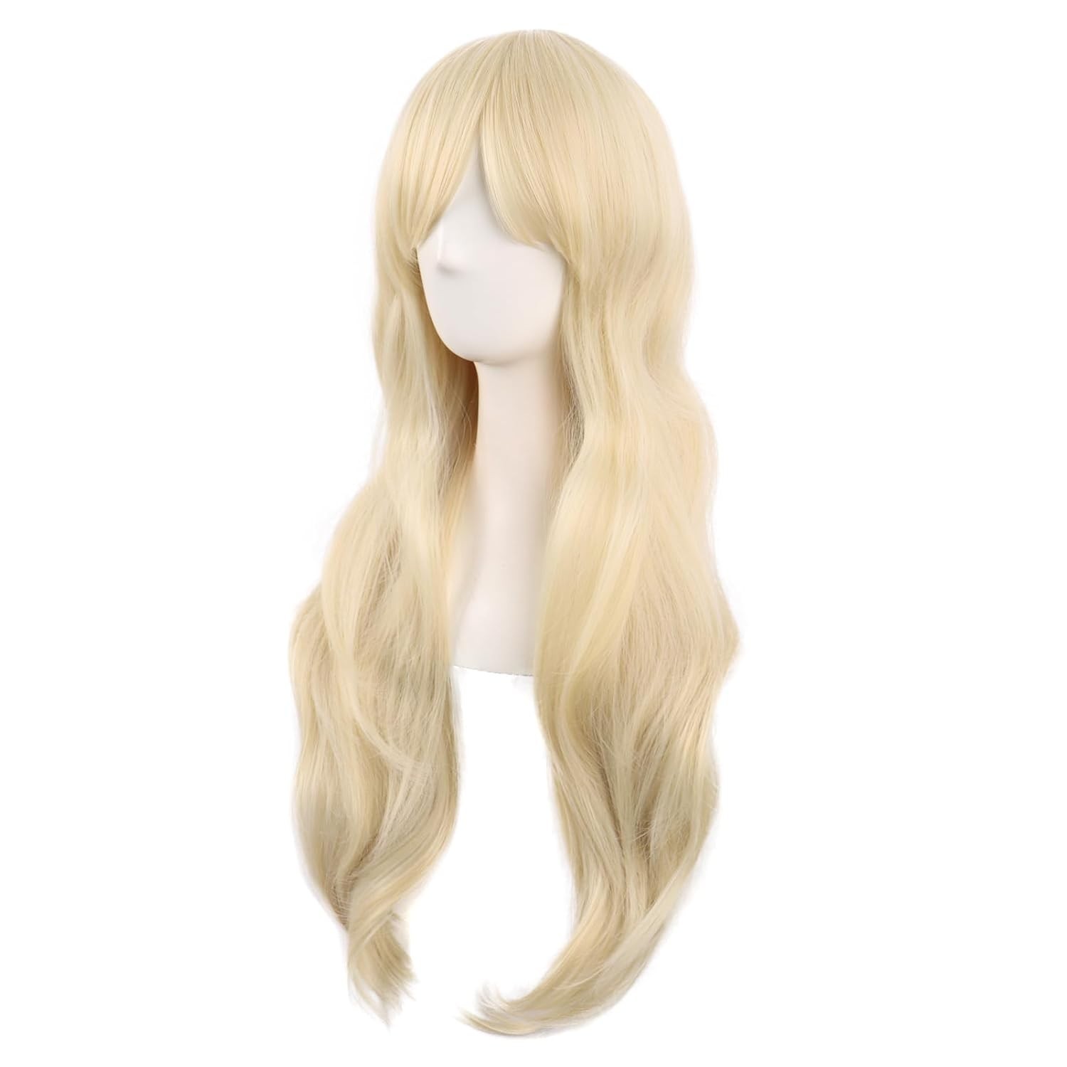 28 Inch/70 cm Women Side Bangs Long Curly Hair Cosplay Synthetic Wig Mixed Bl…