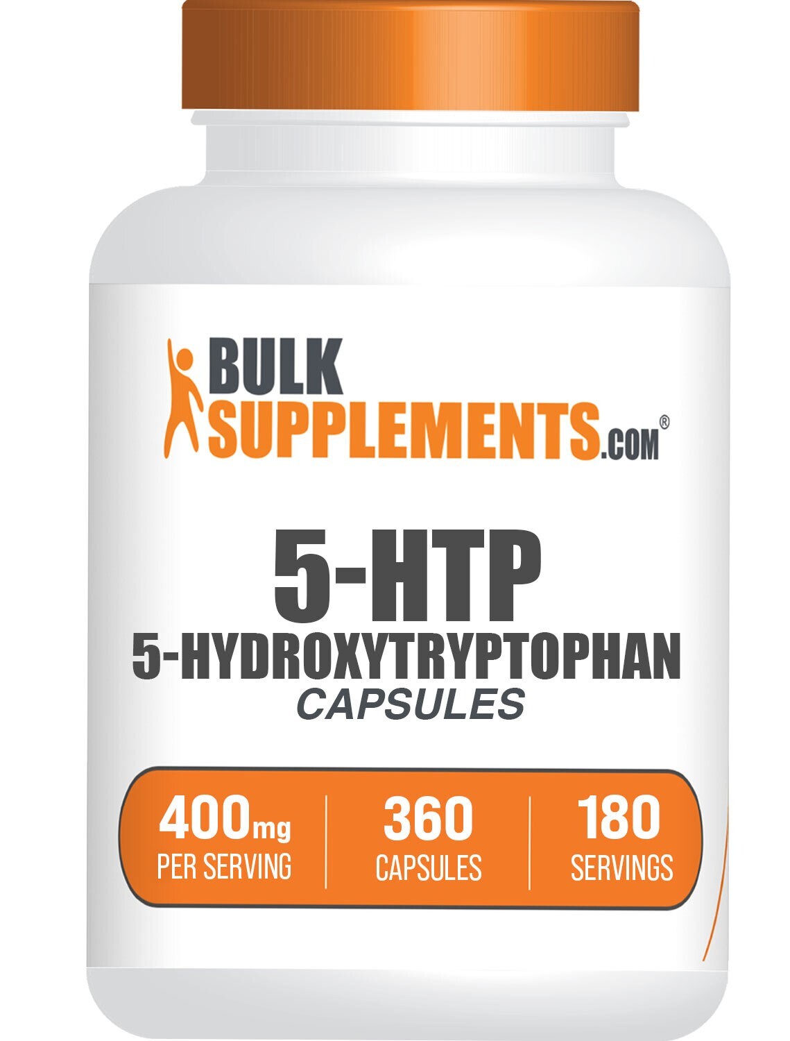 BulkSupplements 5-HTP Capsules 360 Capsules – 400mg Per Serving