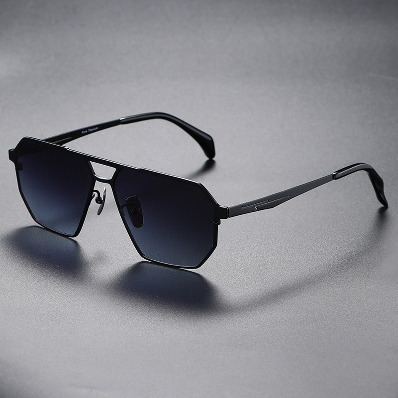 Men’s Pilot Industrial Pure Titanium Sunglasses 17g Lightweight Polarized UV400
