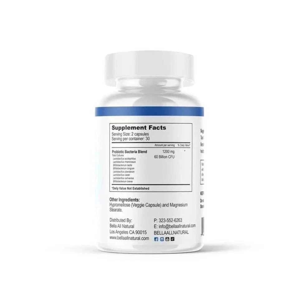 NEW Bella All All-Natural Probiotics for Digestive & Immune Health, 120 BillionC