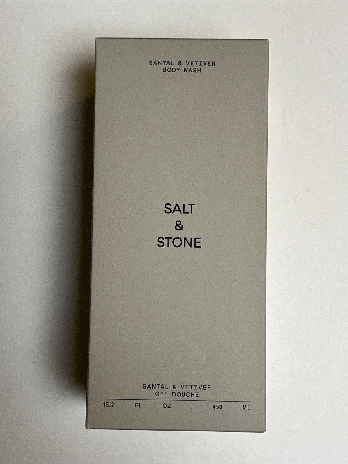Salt & Stone Santal & Vetiver Gel Body Wash Cleanser 15.2 oz Brand New In Box
