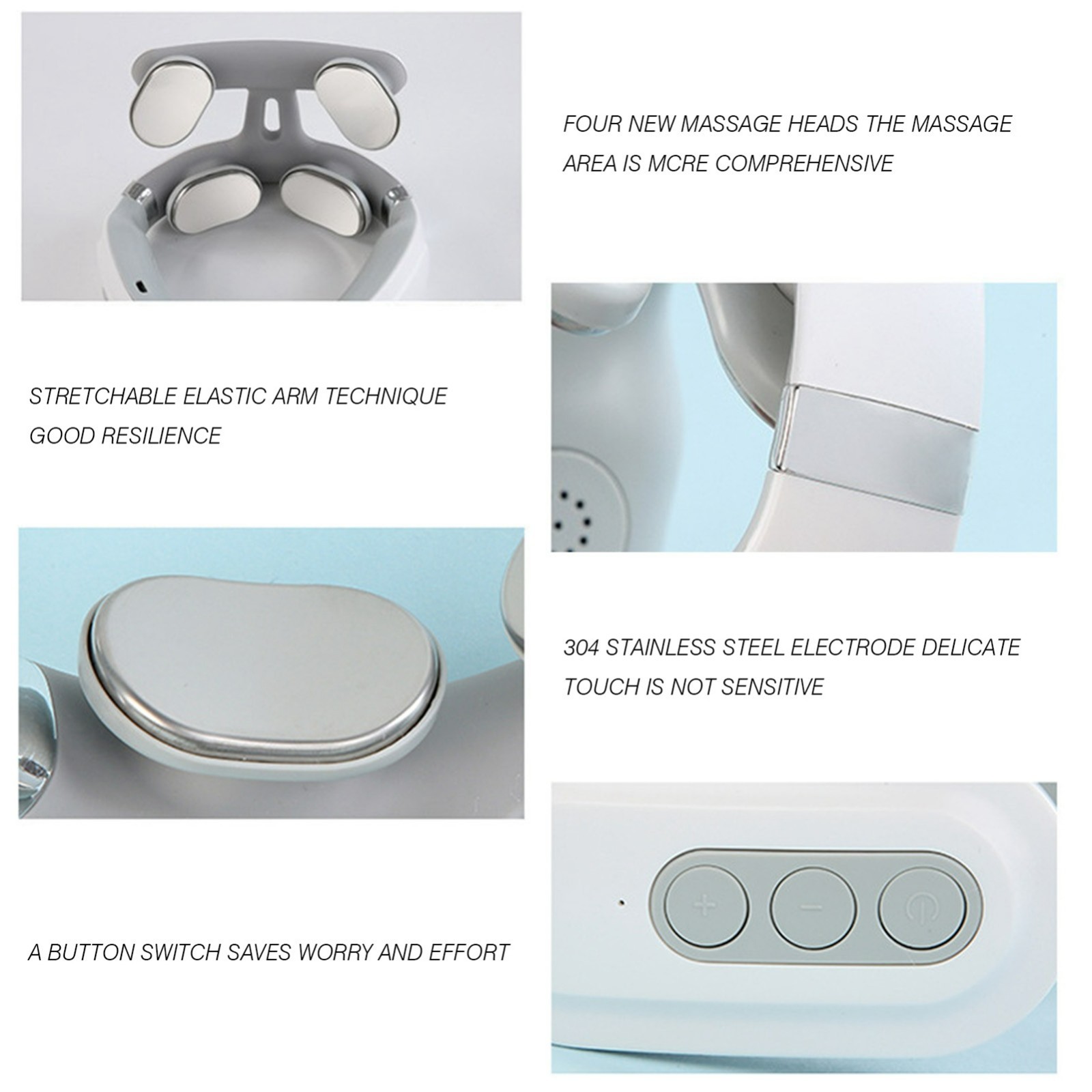 Neck Massager with Heat Kneading Shiatsu Pulse Beating Automatic Massage D0U2