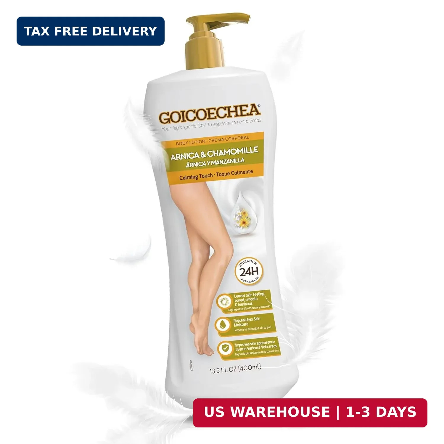 Goicoechea Arnica & Chamomile, Varicose Veins Cream, 13.5 Oz, 1-Pack | Improves